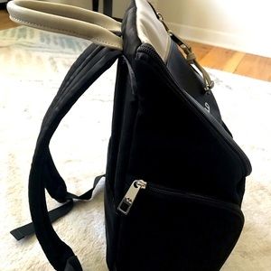 🎒BRAND NEW LEATHER: Karl Lagerfeld Chevron Travel Backpack🎒